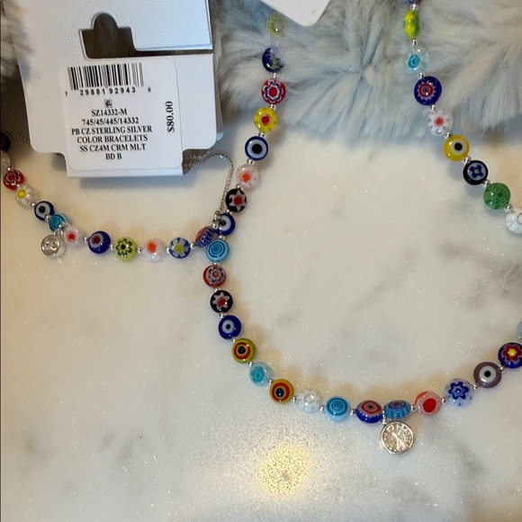 NWT Giani Bernini Multicolor Sterling Silver Milifiore Style Jewelry Set - Picture 7 of 7